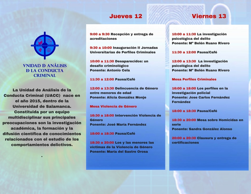 2018 03 03 PHOTO 00006970 II Jornadas Universitarias de Perfiles Criminales (12 y 13 de abril de 2018) 2018 03 03 PHOTO 00006970 II Jornadas Universitarias de Perfiles Criminales (12 y 13 de abril de 2018)