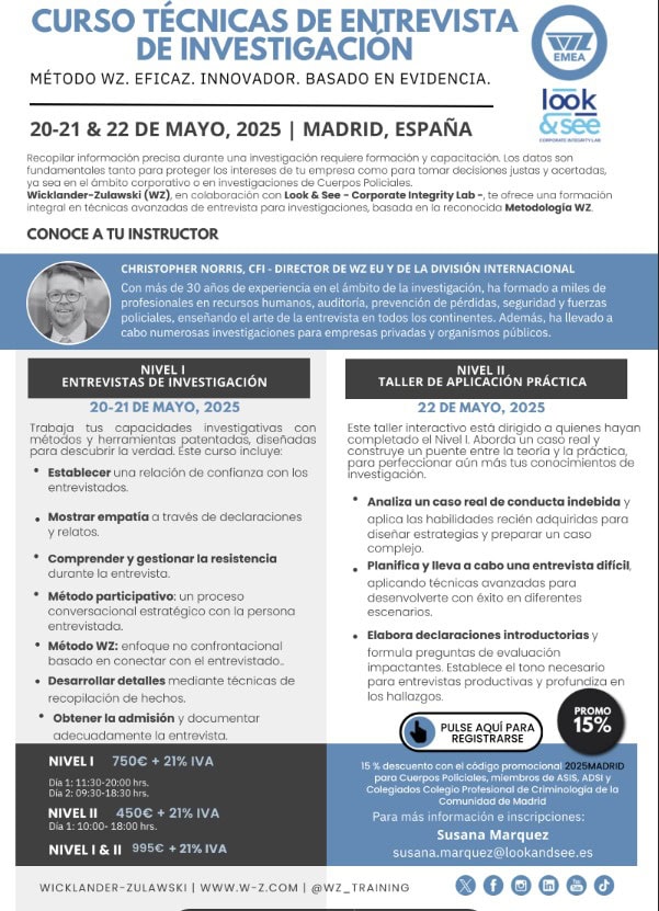 cpcm-wz-look-and-see cpcm wz look and see El Colegio firma un acuerdo con Look & See y acoge en su sede el prestigioso curso de entrevistas en investigación