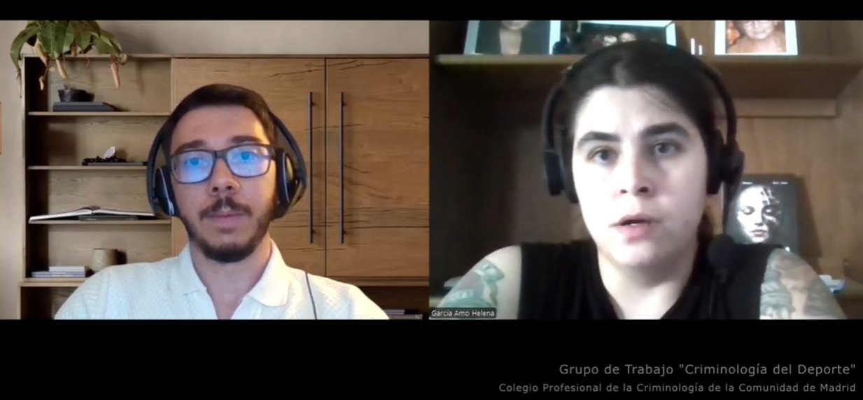 Adrián Rodríguez Molina entrevista a la criminóloga Helena García Amo para el Grupo de Trabajo de Criminología del Deporte del CPCM